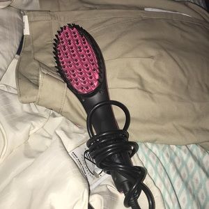 Hair straightening brush